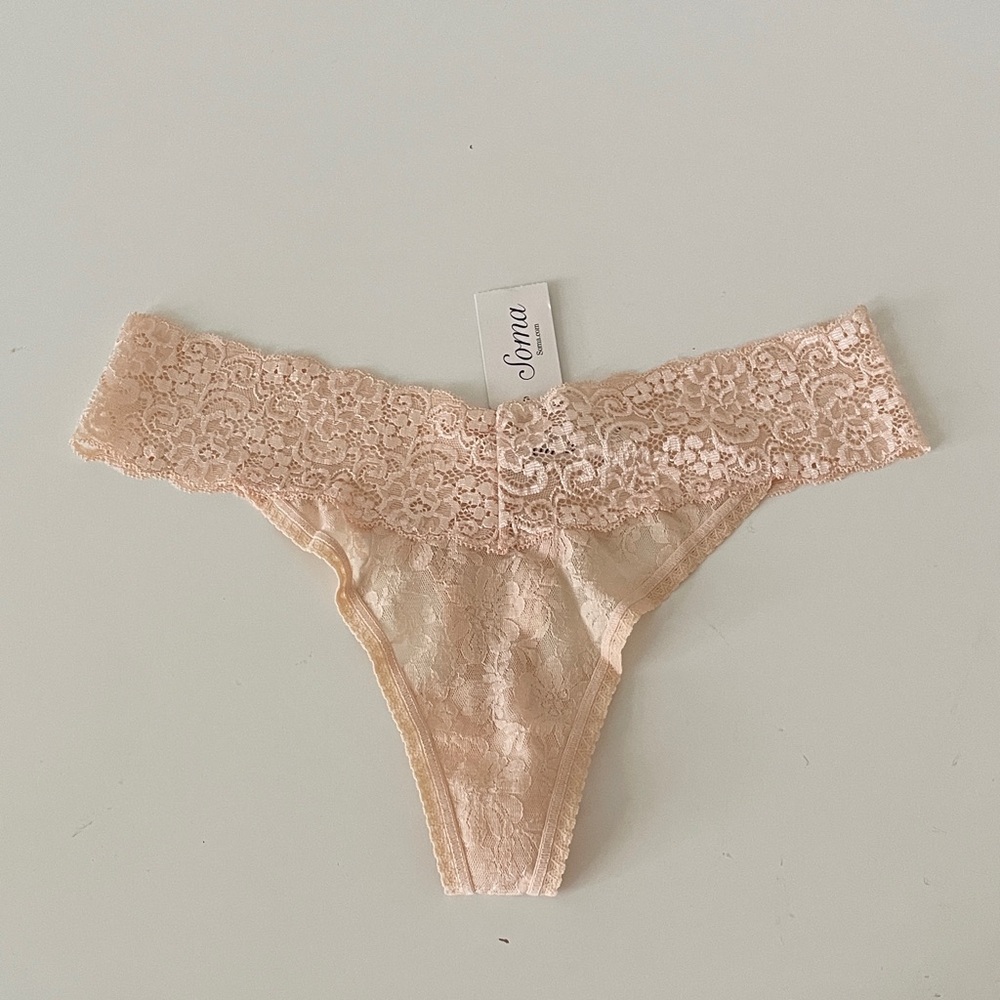 SOMA Thong Embraceable All Over Lace Thong Panties